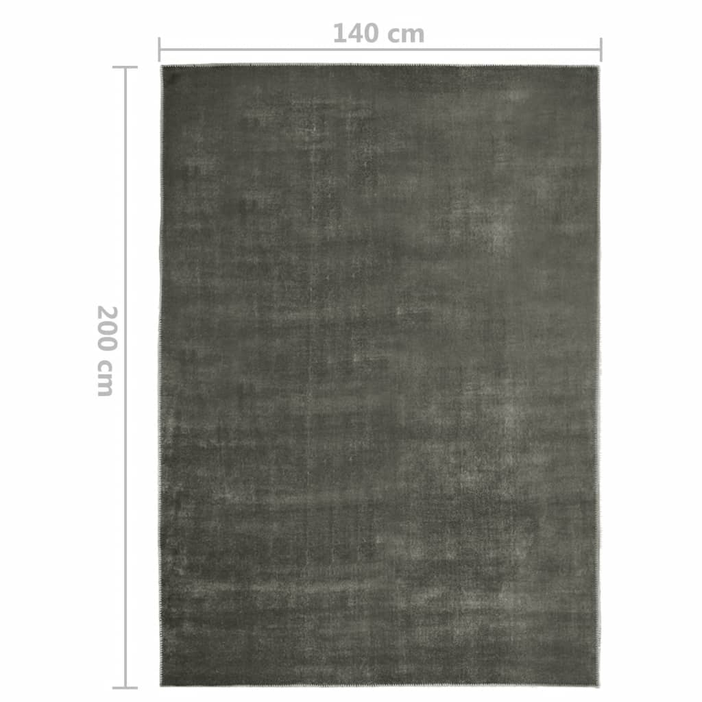 Matto pestävä taitettava harmaanruskea 140x200 cm polyesteri - Sisustajankoti.fi