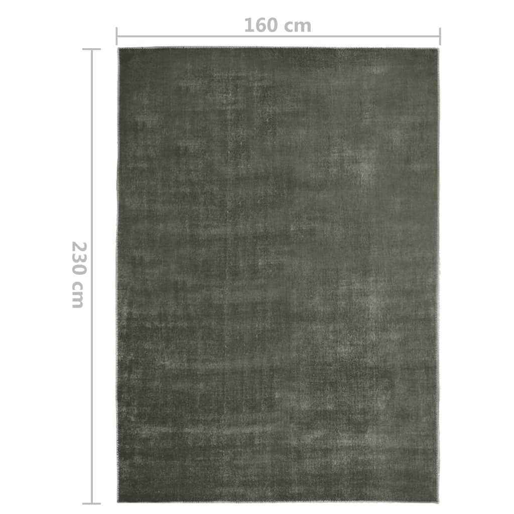 Matto pestävä taitettava harmaanruskea 160x230 cm polyesteri - Sisustajankoti.fi