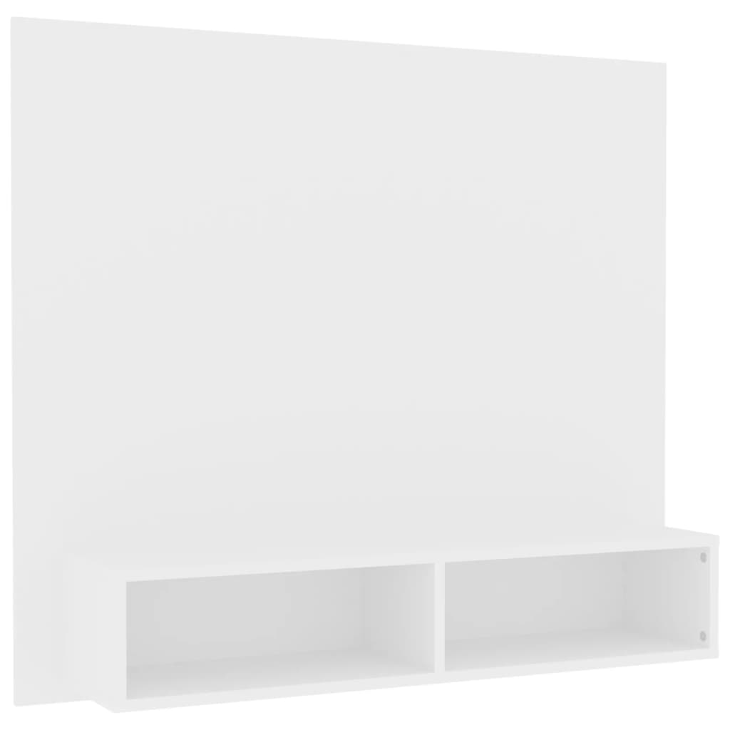 TV-taso seinälle valkoinen 102x23,5x90 cm lastulevy - Sisustajankoti.fi