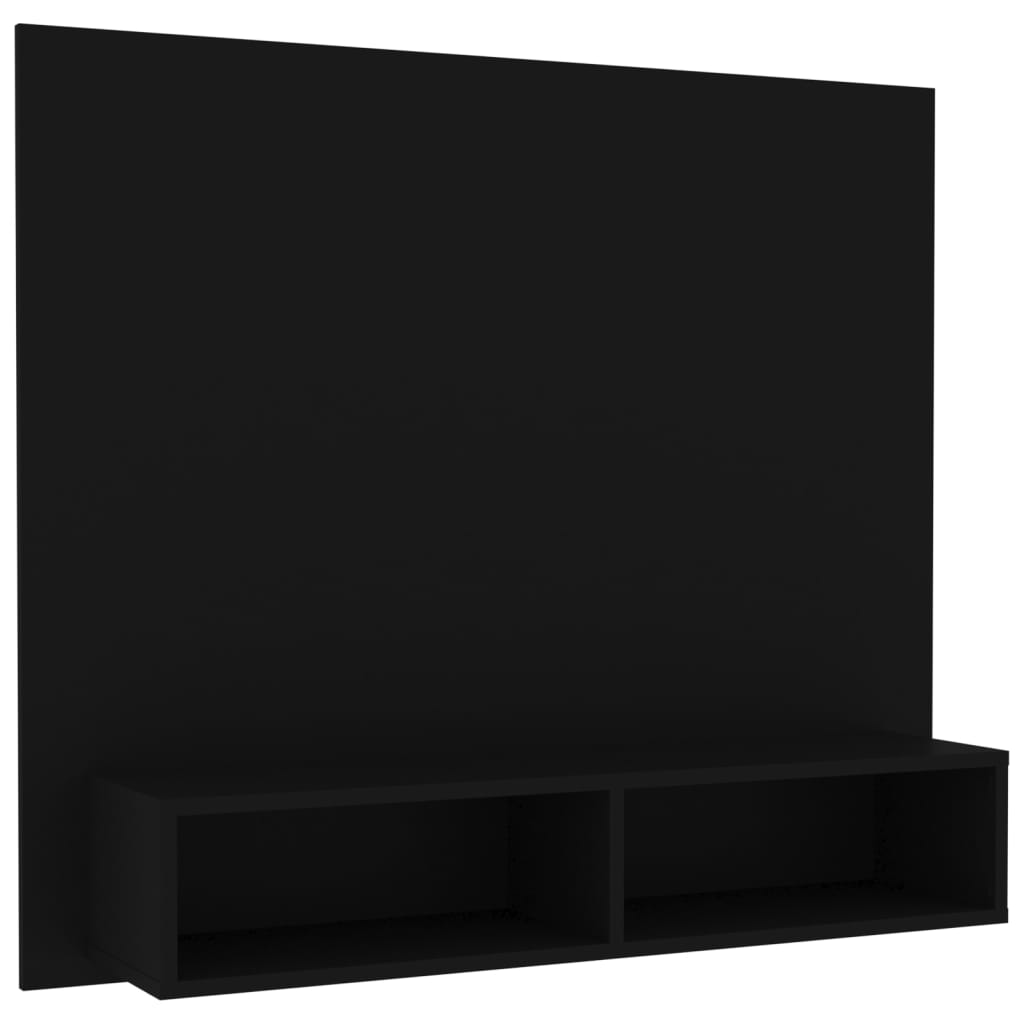 TV-taso seinälle musta 102x23,5x90 cm lastulevy - Sisustajankoti.fi
