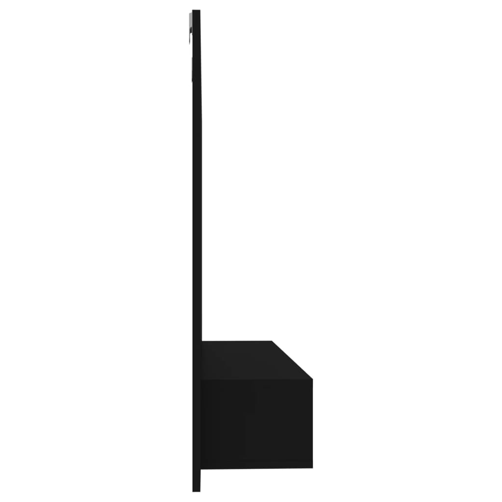 TV-taso seinälle musta 102x23,5x90 cm lastulevy - Sisustajankoti.fi