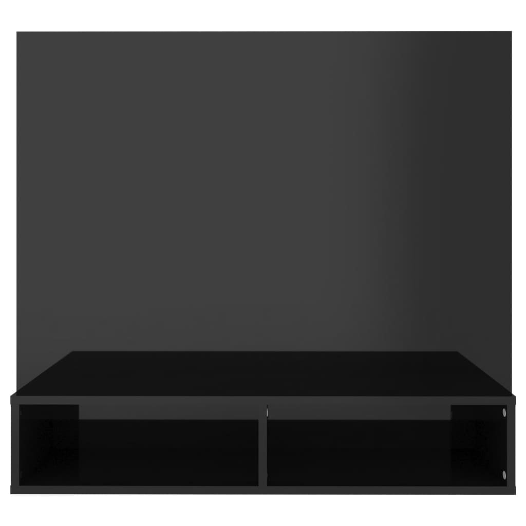 TV-taso seinälle korkeakiilto musta 102x23,5x90cm lastulevy - Sisustajankoti.fi