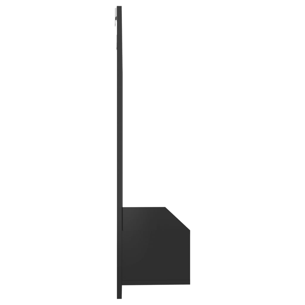 TV-taso seinälle korkeakiilto musta 102x23,5x90cm lastulevy - Sisustajankoti.fi