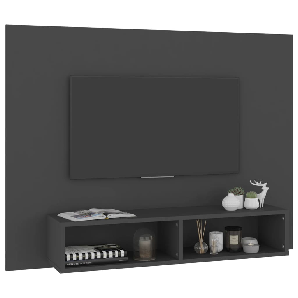 TV-taso seinälle harmaa 120x23,5x90 cm lastulevy - Sisustajankoti.fi