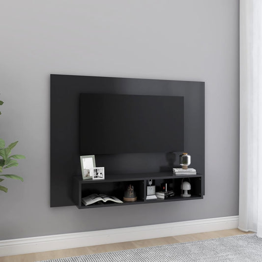 TV-taso seinälle harmaa 120x23,5x90 cm lastulevy - Sisustajankoti.fi