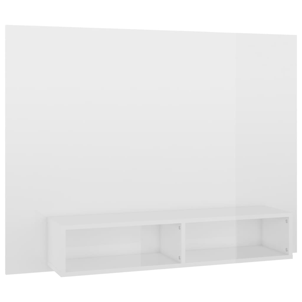 TV-taso seinälle korkeakiilto valkoinen 120x23,5x90 cm lastulevy - Sisustajankoti.fi