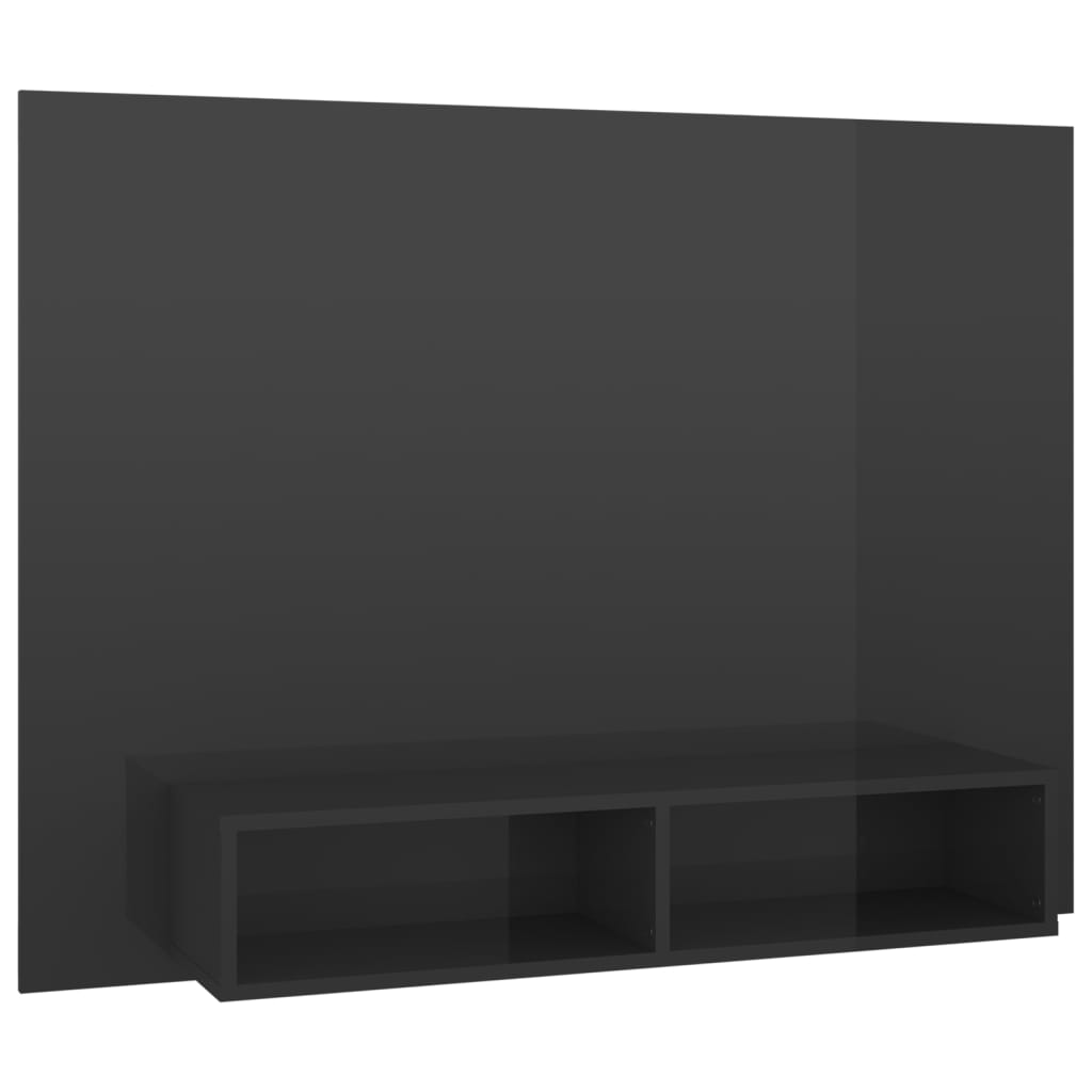 TV-taso seinälle korkeakiilto harmaa 120x23,5x90 cm lastulevy - Sisustajankoti.fi