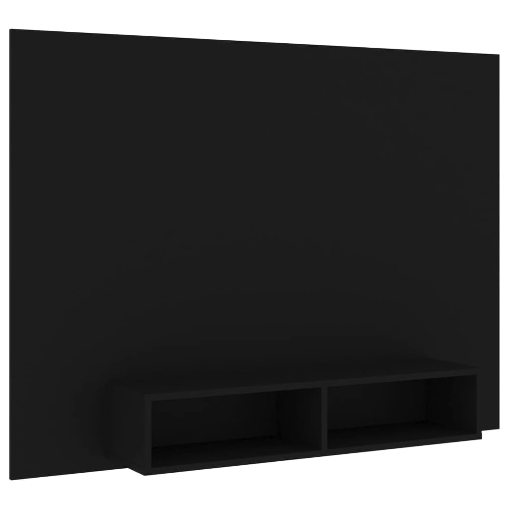 TV-taso seinälle musta 135x23,5x90 cm lastulevy - Sisustajankoti.fi