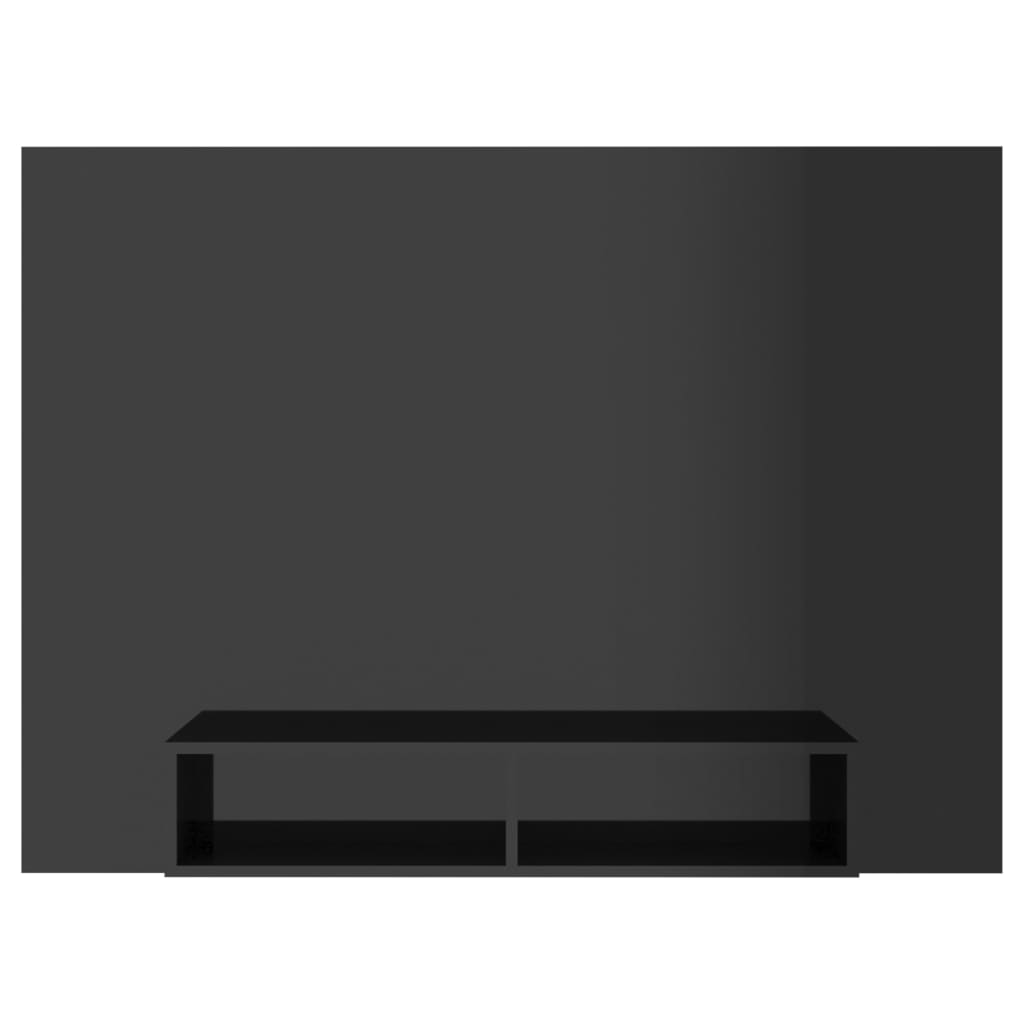 TV-taso seinälle korkeakiilto musta 135x23,5x90cm lastulevy - Sisustajankoti.fi