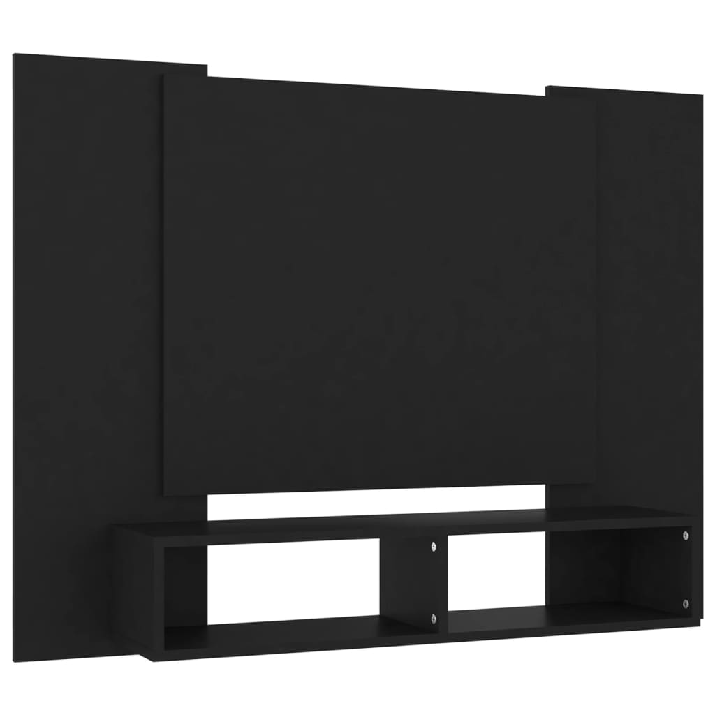 TV-taso seinälle musta 120x23,5x90 cm lastulevy - Sisustajankoti.fi