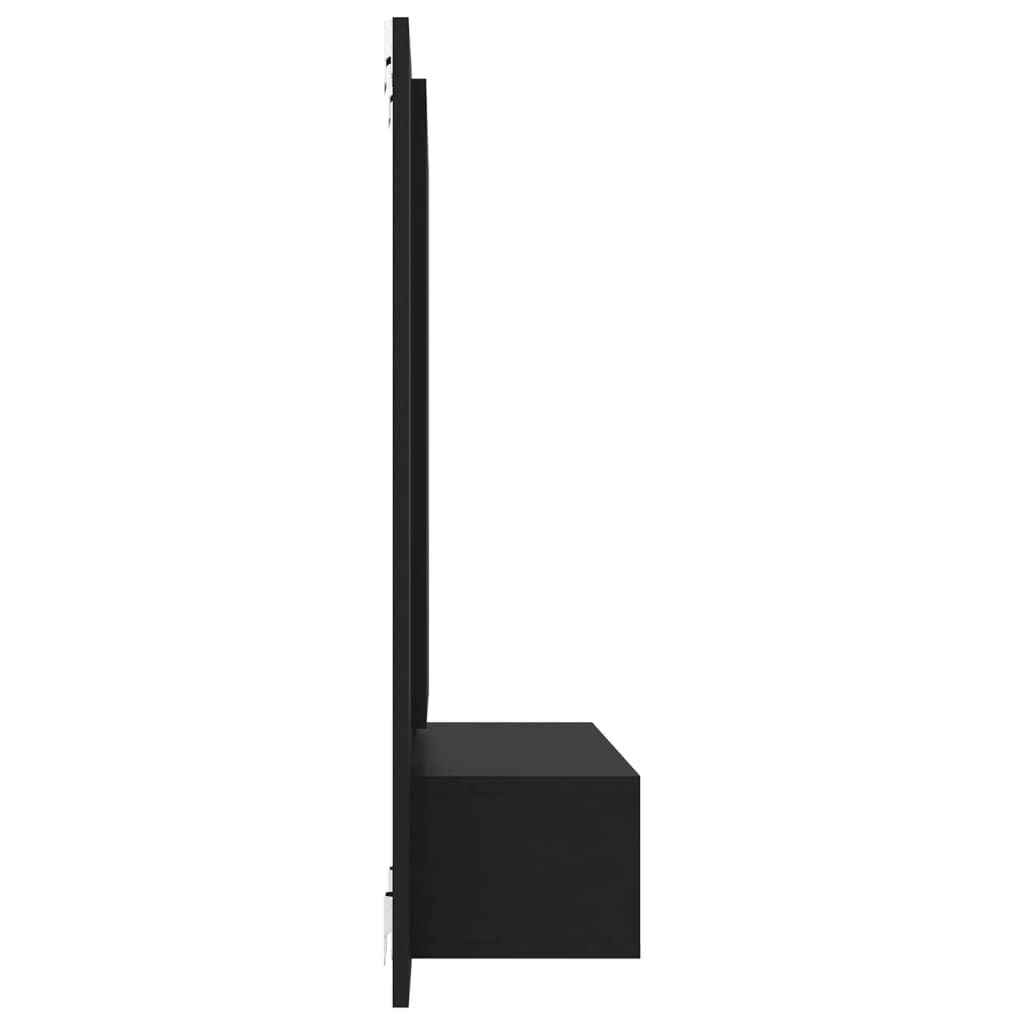 TV-taso seinälle musta 120x23,5x90 cm lastulevy - Sisustajankoti.fi