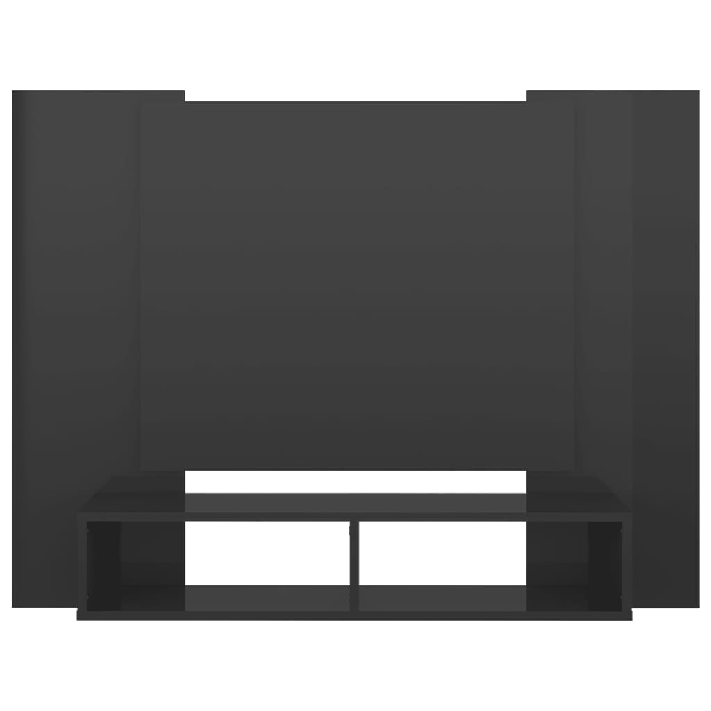 TV-taso seinälle korkeakiilto harmaa 120x23,5x90 cm lastulevy - Sisustajankoti.fi
