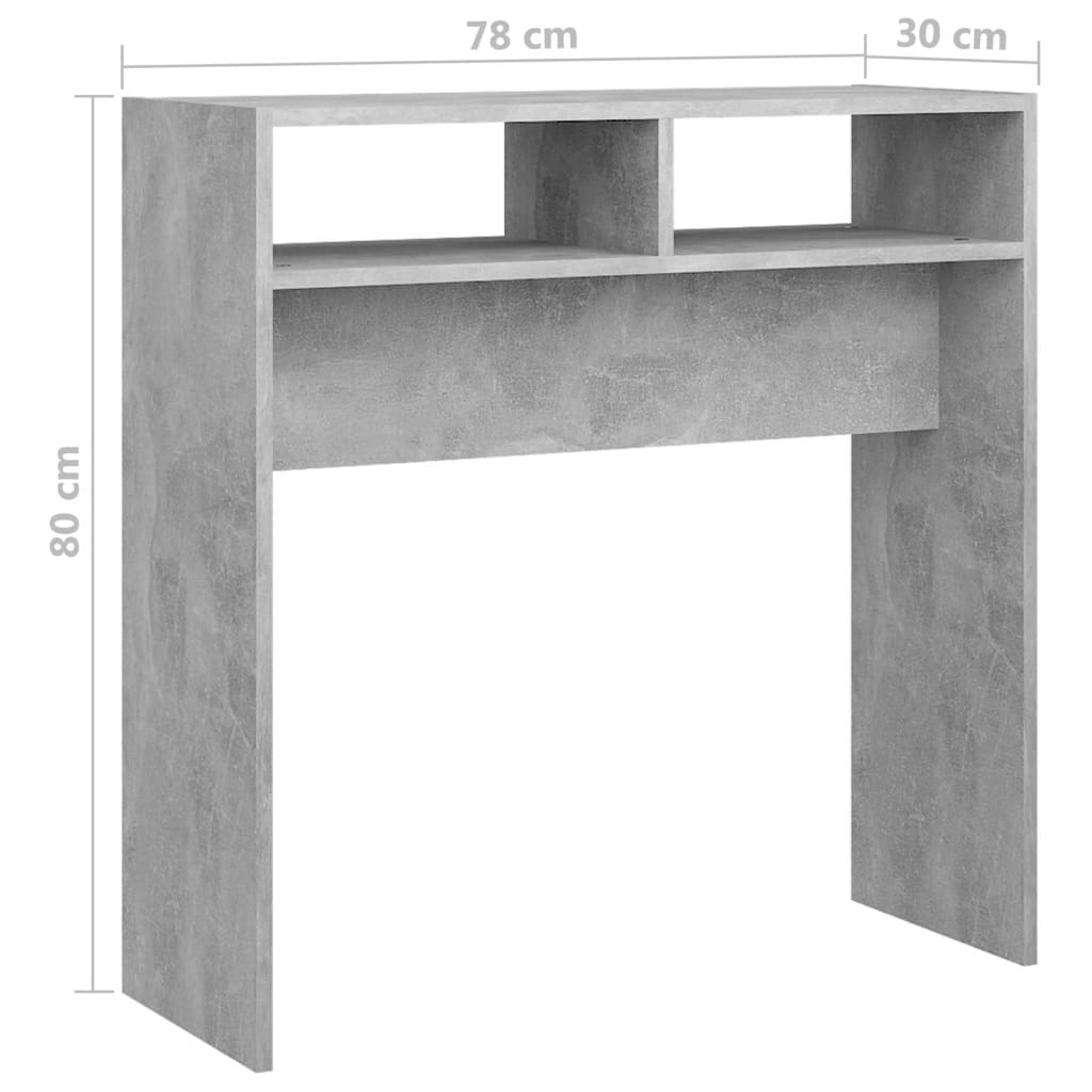 Konsolipöytä betoninharmaa 78x30x80 cm lastulevy - Sisustajankoti.fi