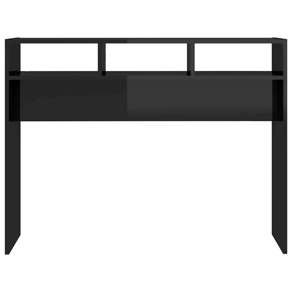 Konsolipöytä korkeakiilto musta 105x30x80 cm lastulevy - Sisustajankoti.fi