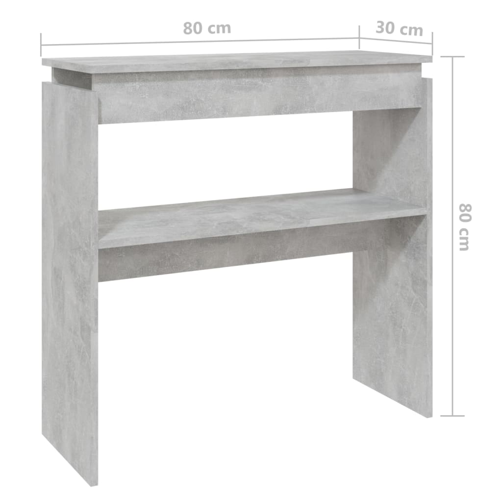 Konsolipöytä betoninharmaa 80x30x80 cm lastulevy - Sisustajankoti.fi