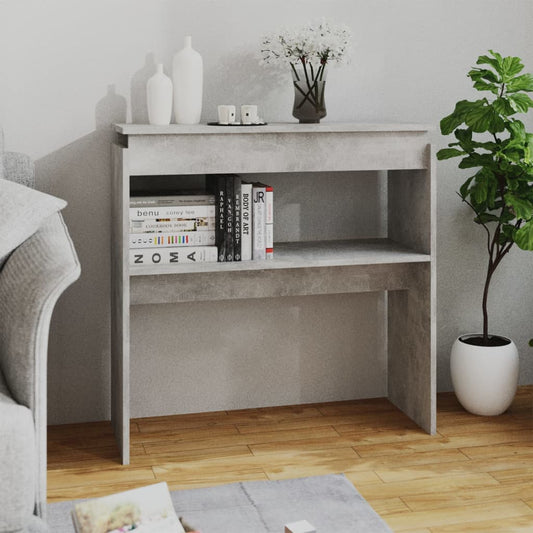 Konsolipöytä betoninharmaa 80x30x80 cm lastulevy - Sisustajankoti.fi