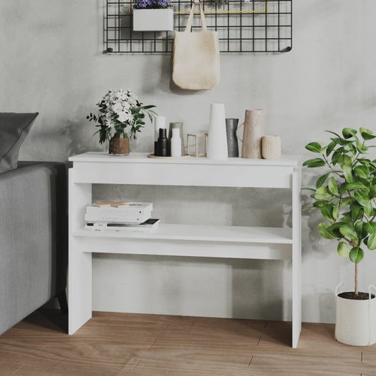 Konsolipöytä valkoinen 102x30x80 cm - Sisustajankoti.fi