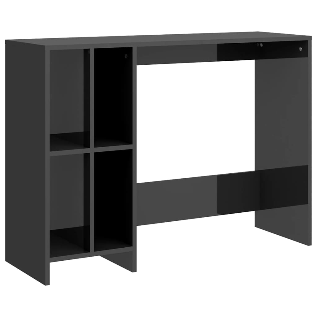 Työpöytä korkeakiilto harmaa 102,5x35x75 cm lastulevy - Sisustajankoti.fi