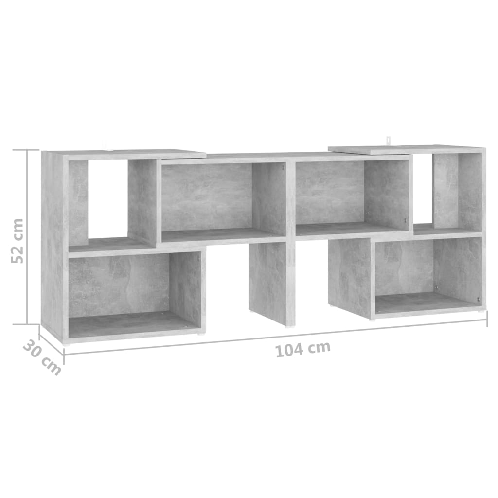 TV-taso betoninharmaa 104x30x52 cm lastulevy - Sisustajankoti.fi