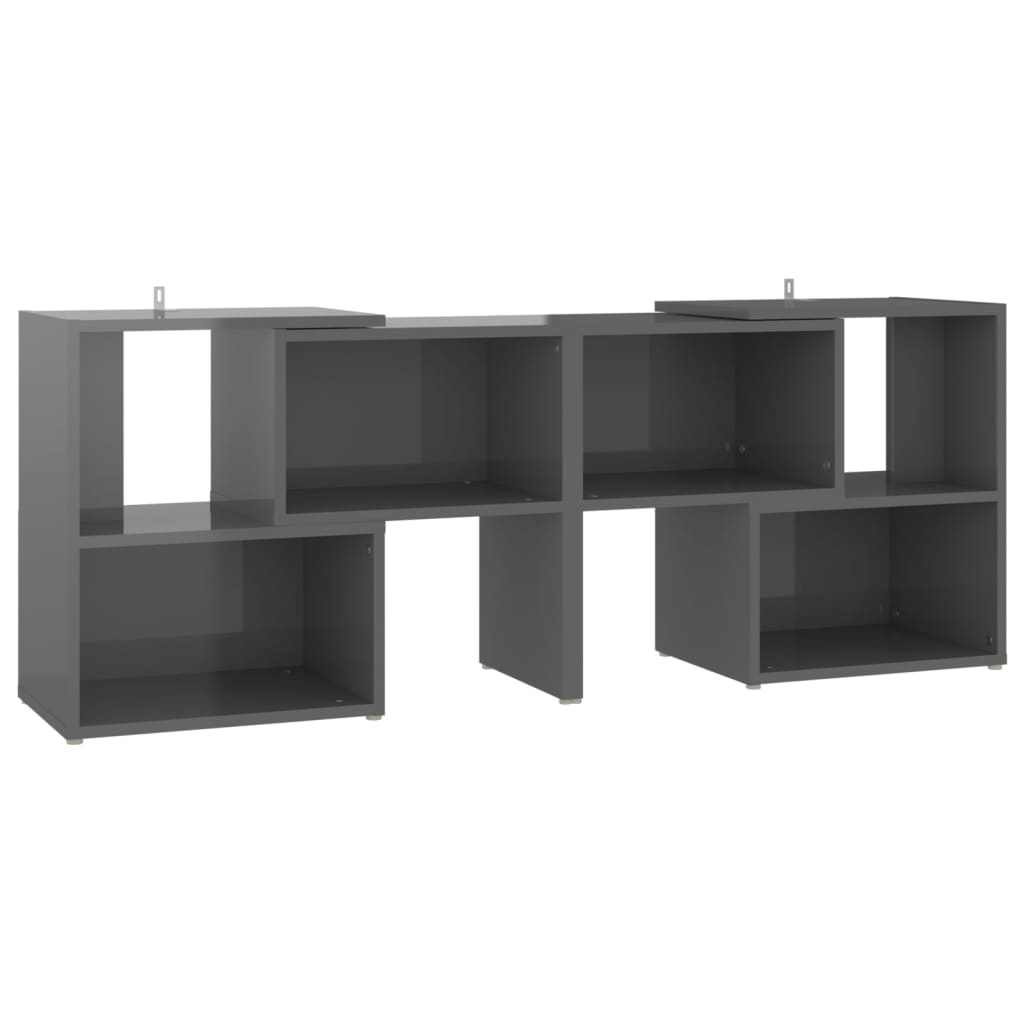 TV-taso korkeakiilto korkeakiilto harmaa 104x30x52 cm lastulevy - Sisustajankoti.fi