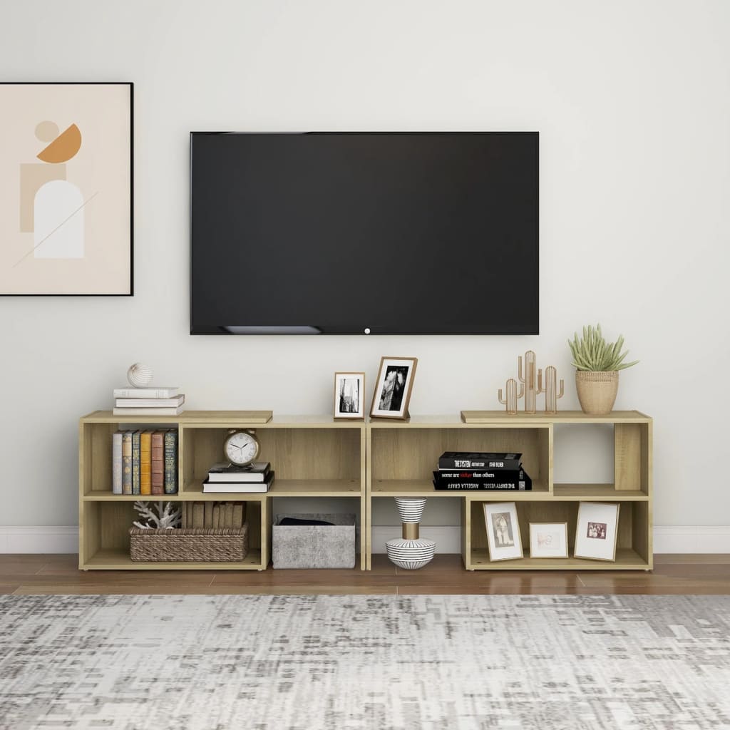 TV-taso Sonoma-tammi 149x30x52 cm lastulevy - Sisustajankoti.fi