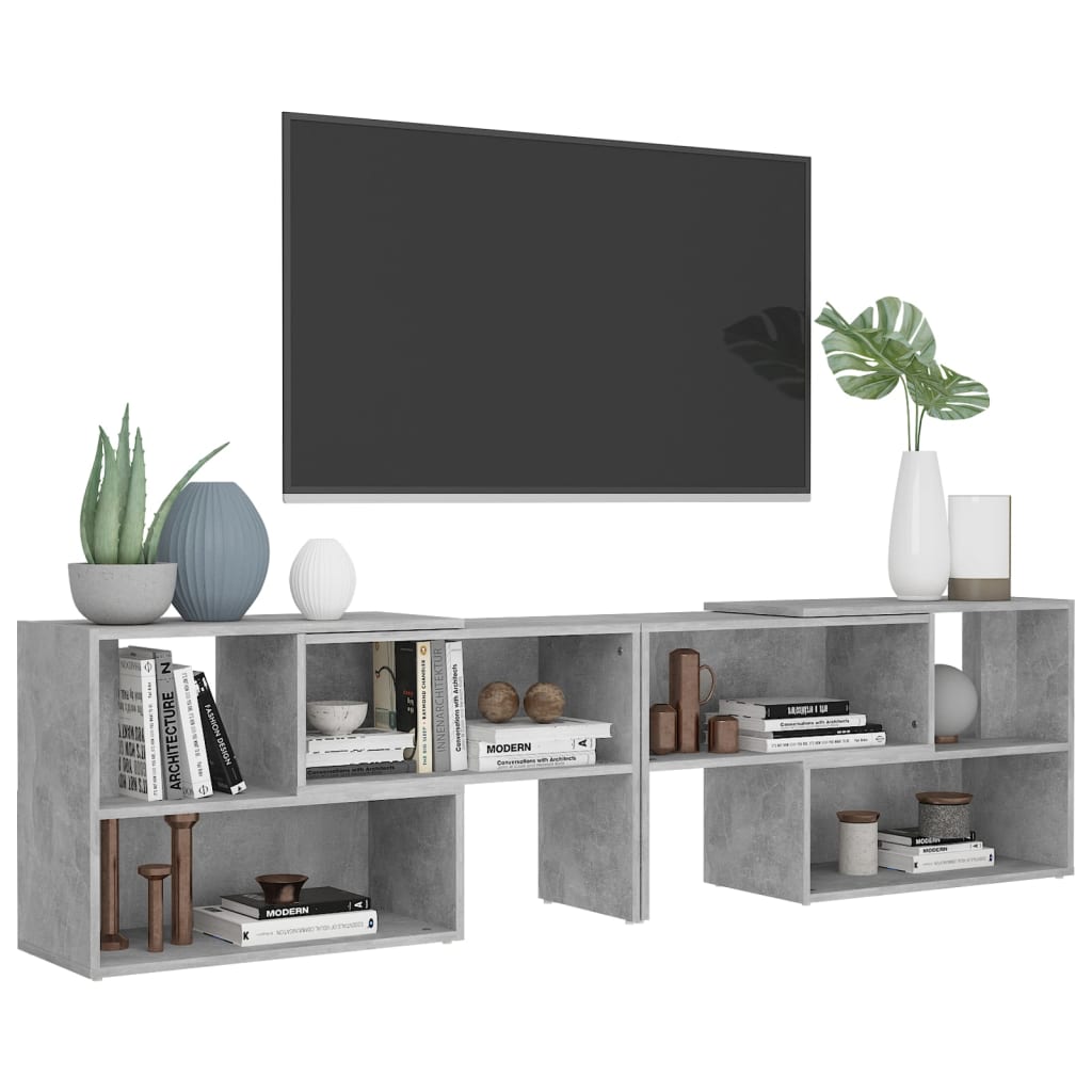 TV-taso betoninharmaa 149x30x52 cm lastulevy - Sisustajankoti.fi