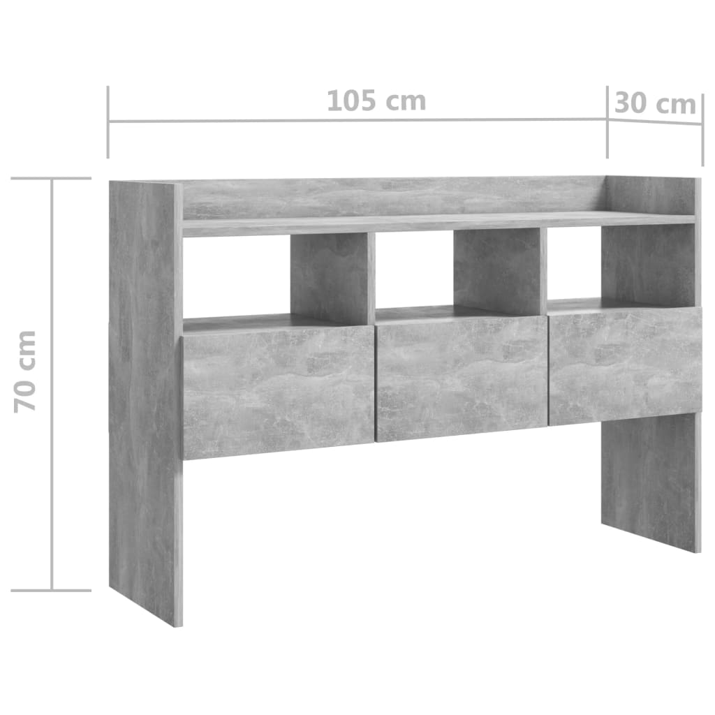 Senkki betoninharmaa 105x30x70 cm - Sisustajankoti.fi