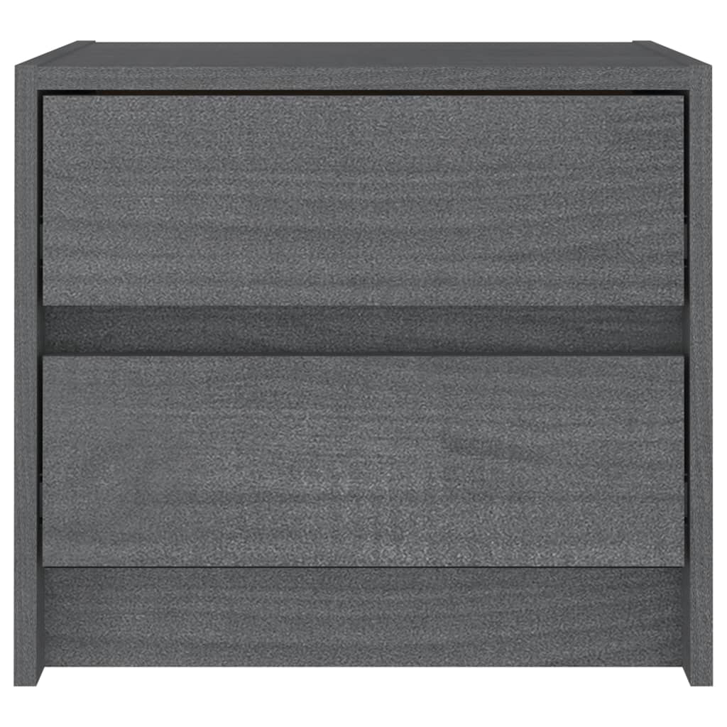 Yöpöytä harmaa 40x30,5x35,5 cm täysi mänty - Sisustajankoti.fi