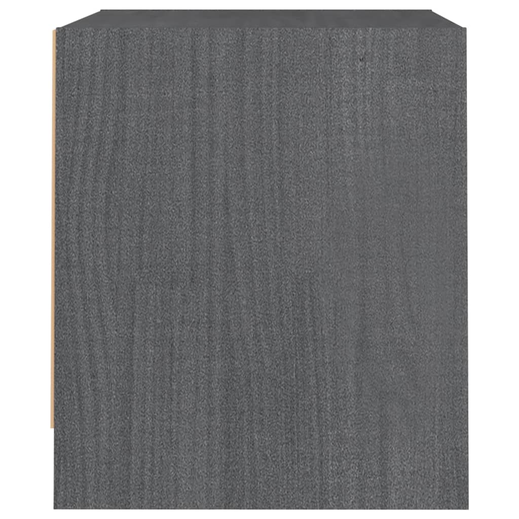 Yöpöytä harmaa 40x30,5x35,5 cm täysi mänty - Sisustajankoti.fi
