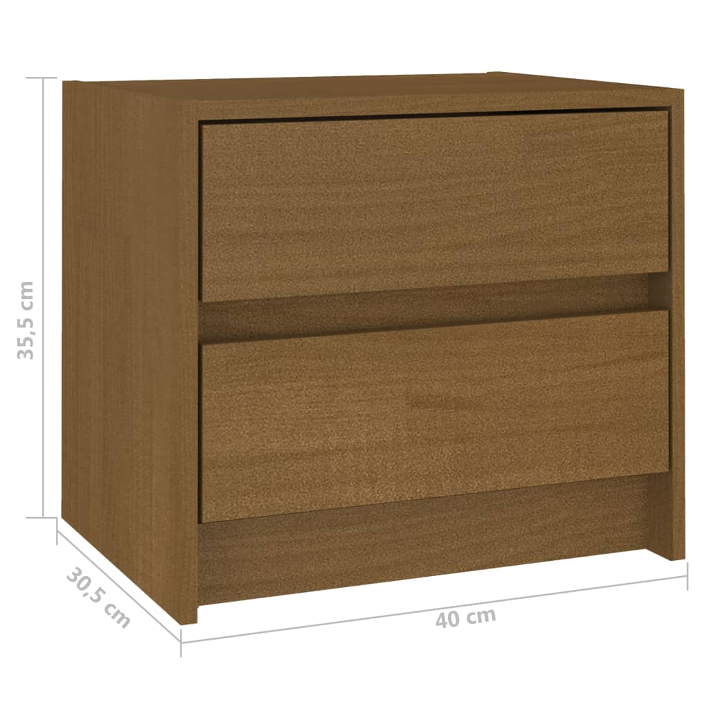 Yöpöytä hunajanruskea 40x30,5x35,5 cm täysi mänty - Sisustajankoti.fi