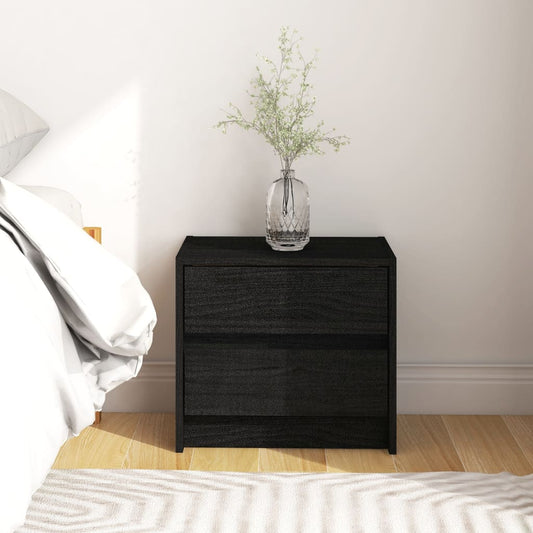 Yöpöytä musta 40x30,5x35,5 cm täysi mänty - Sisustajankoti.fi