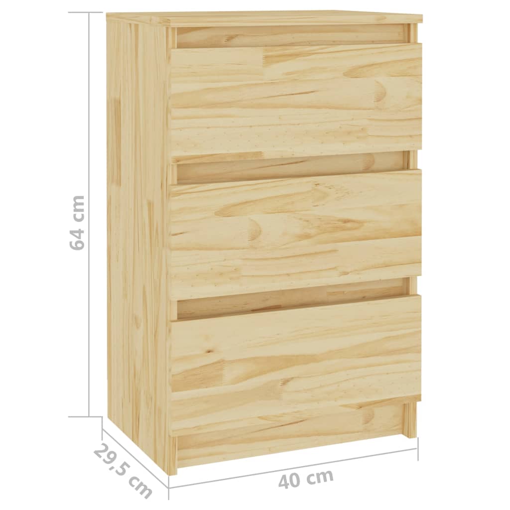 Yöpöydät 2 kpl 40x29,5x64 täysi mänty - Sisustajankoti.fi