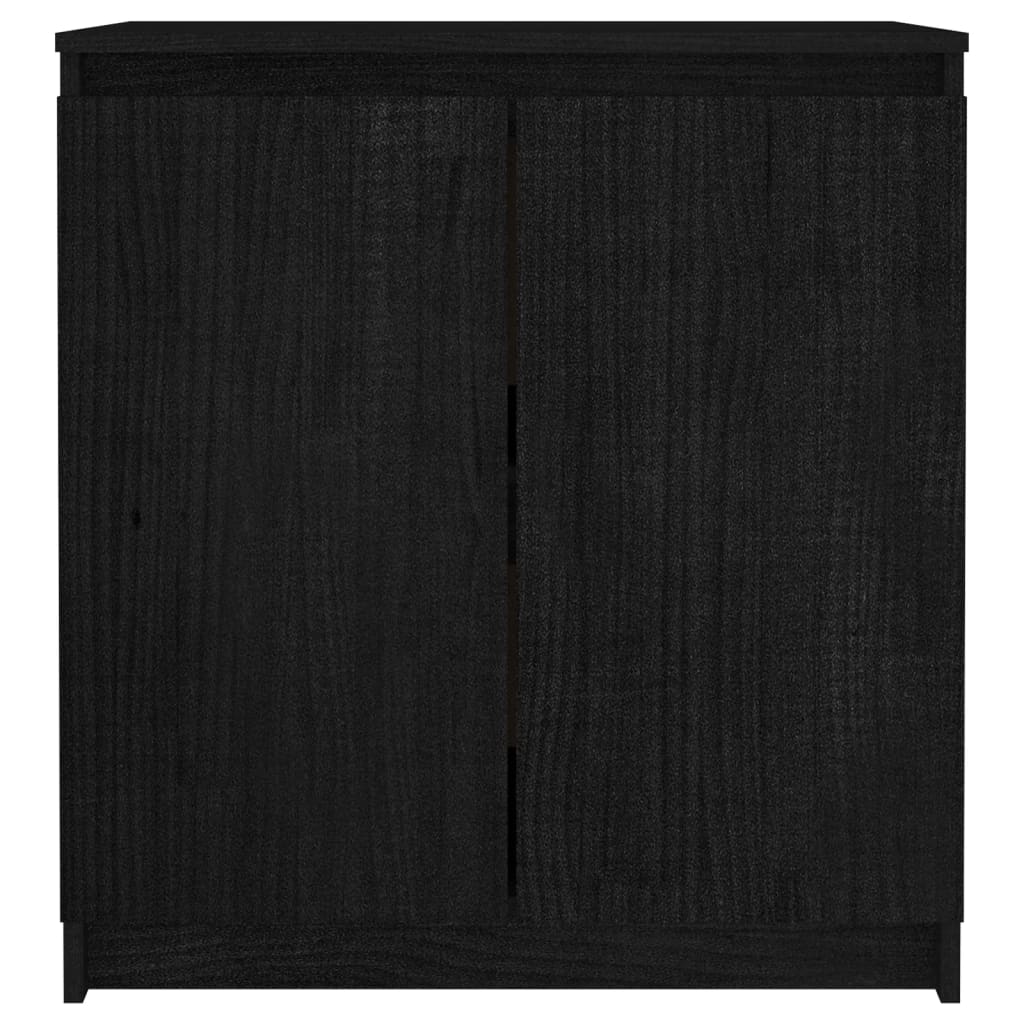 Sivukaappi musta 60x36x65 cm täysi mänty - Sisustajankoti.fi