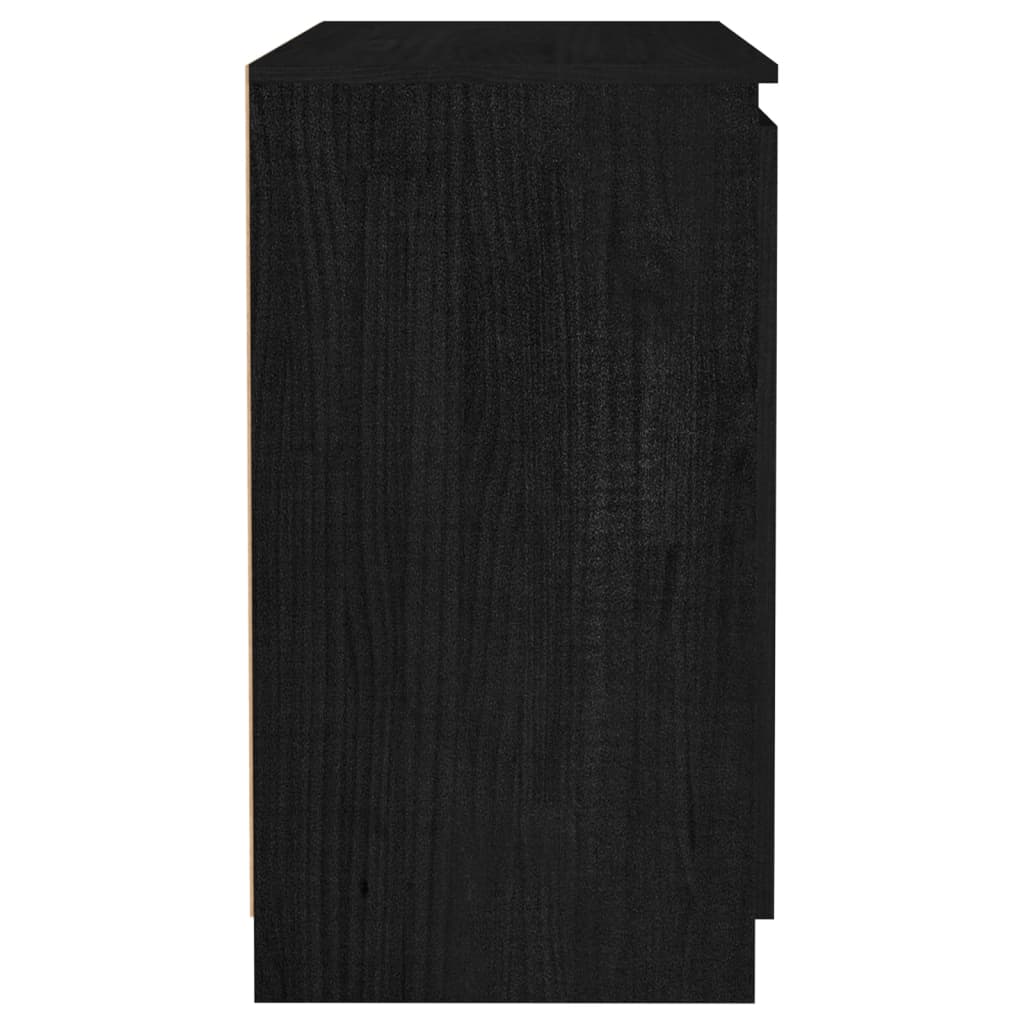 Sivukaappi musta 60x36x65 cm täysi mänty - Sisustajankoti.fi