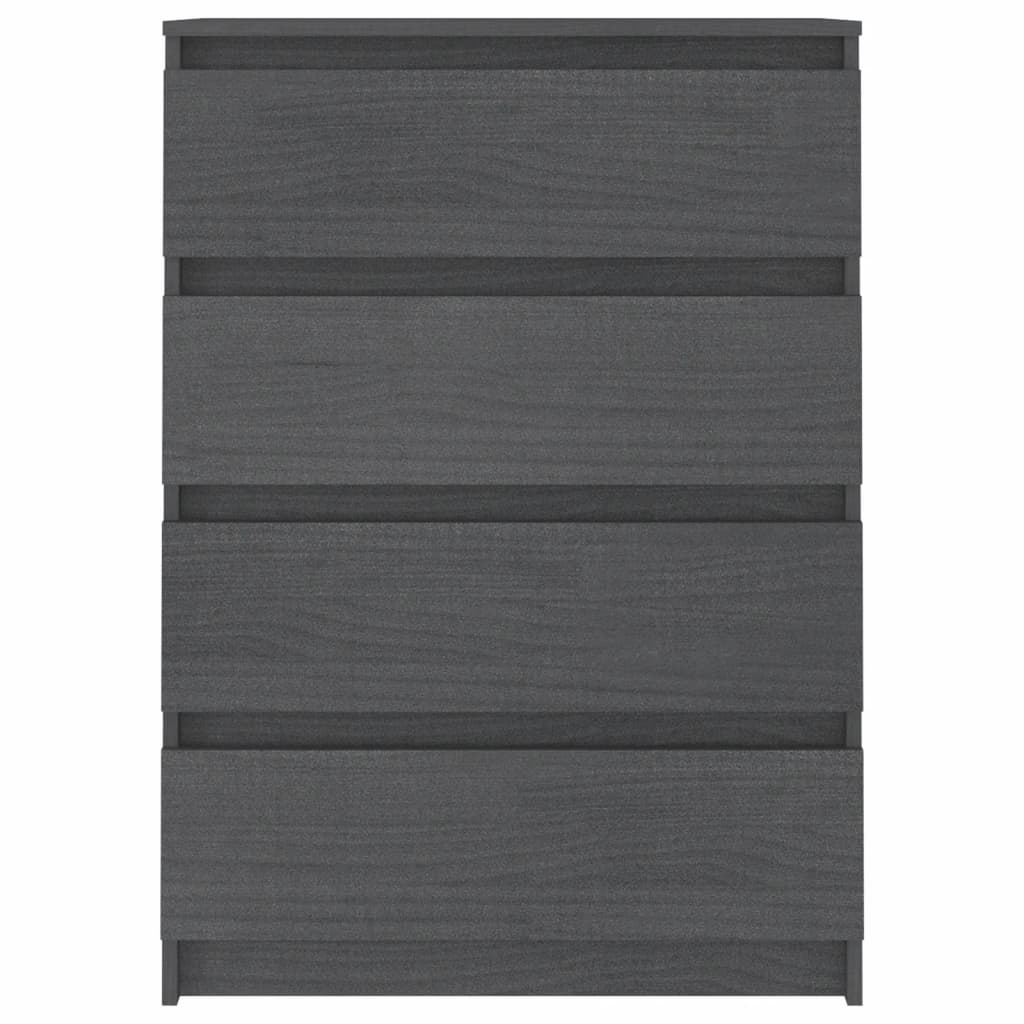 Sivukaappi harmaa 60x36x84 cm täysi mänty - Sisustajankoti.fi