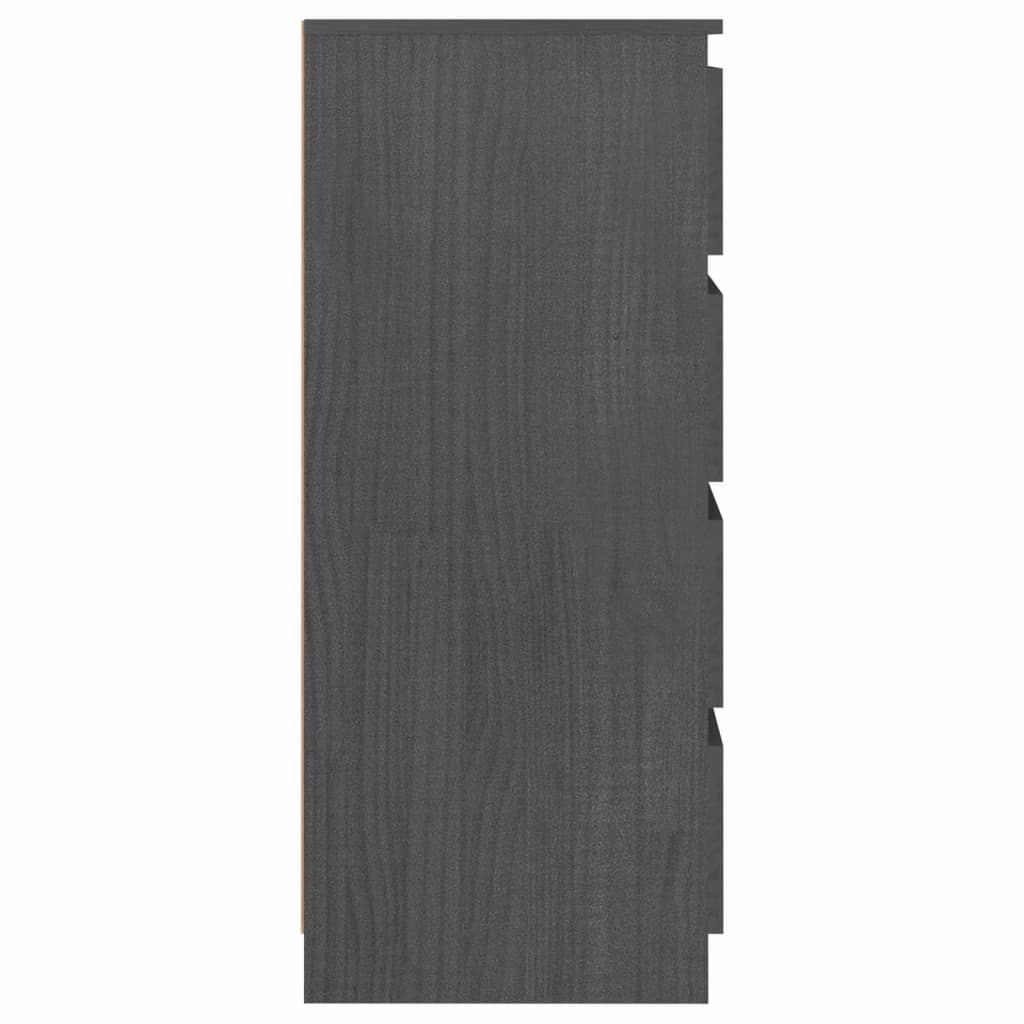 Sivukaappi harmaa 60x36x84 cm täysi mänty - Sisustajankoti.fi
