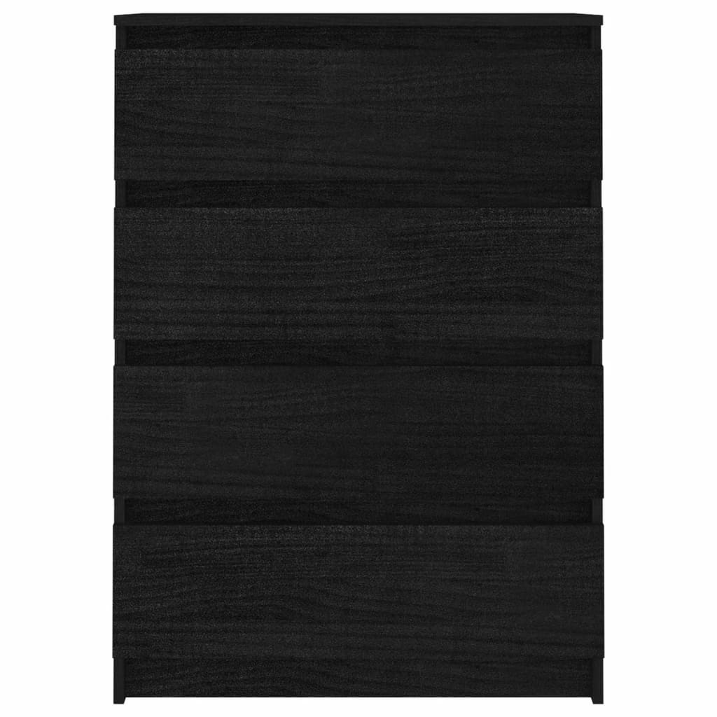 Sivukaappi musta 60x36x84 cm täysi mänty - Sisustajankoti.fi