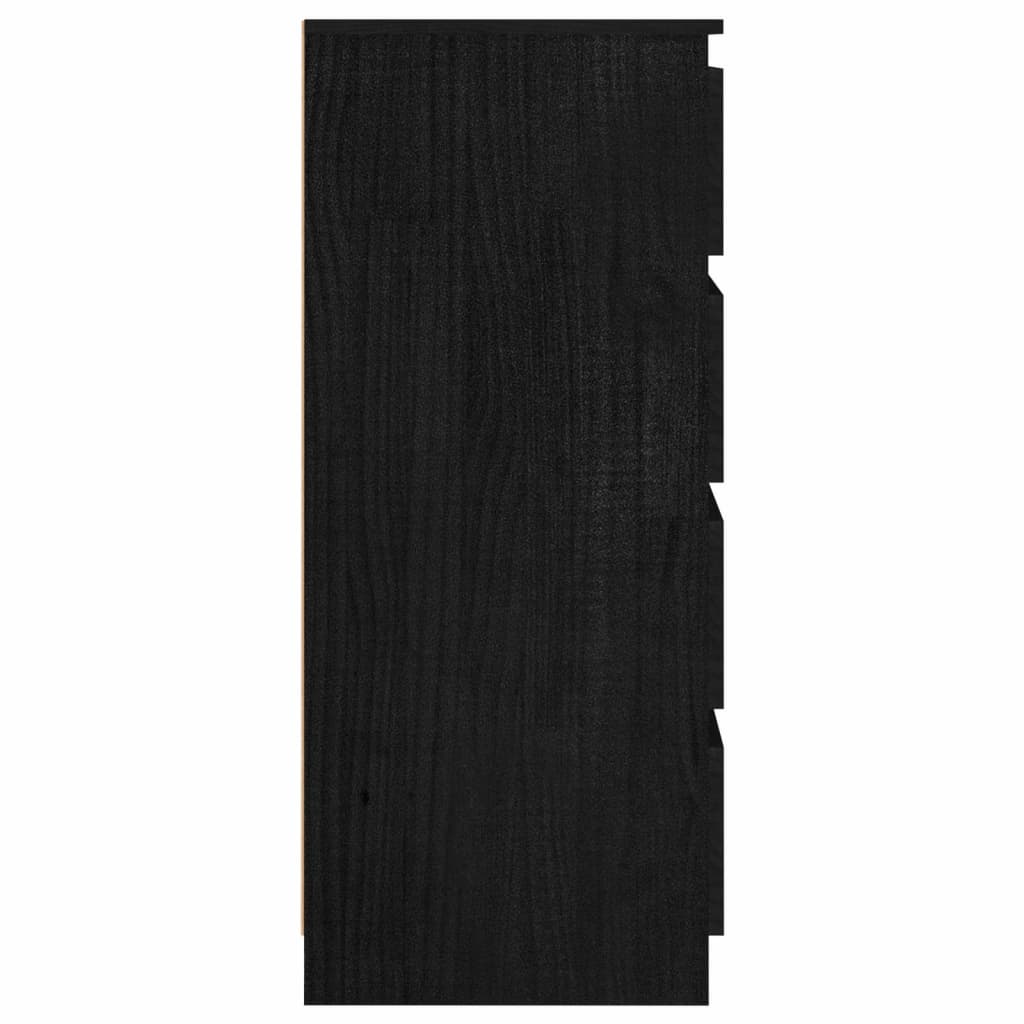 Sivukaappi musta 60x36x84 cm täysi mänty - Sisustajankoti.fi