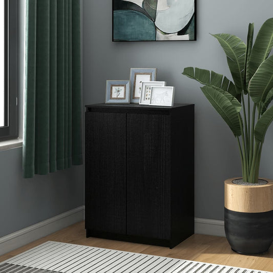 Senkki musta 60x36x84 cm täysi mänty - Sisustajankoti.fi