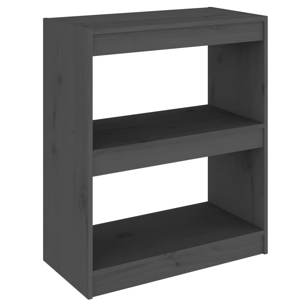 Kirjahylly/tilanjakaja harmaa 60x30x71,5 cm täysi mänty - Sisustajankoti.fi