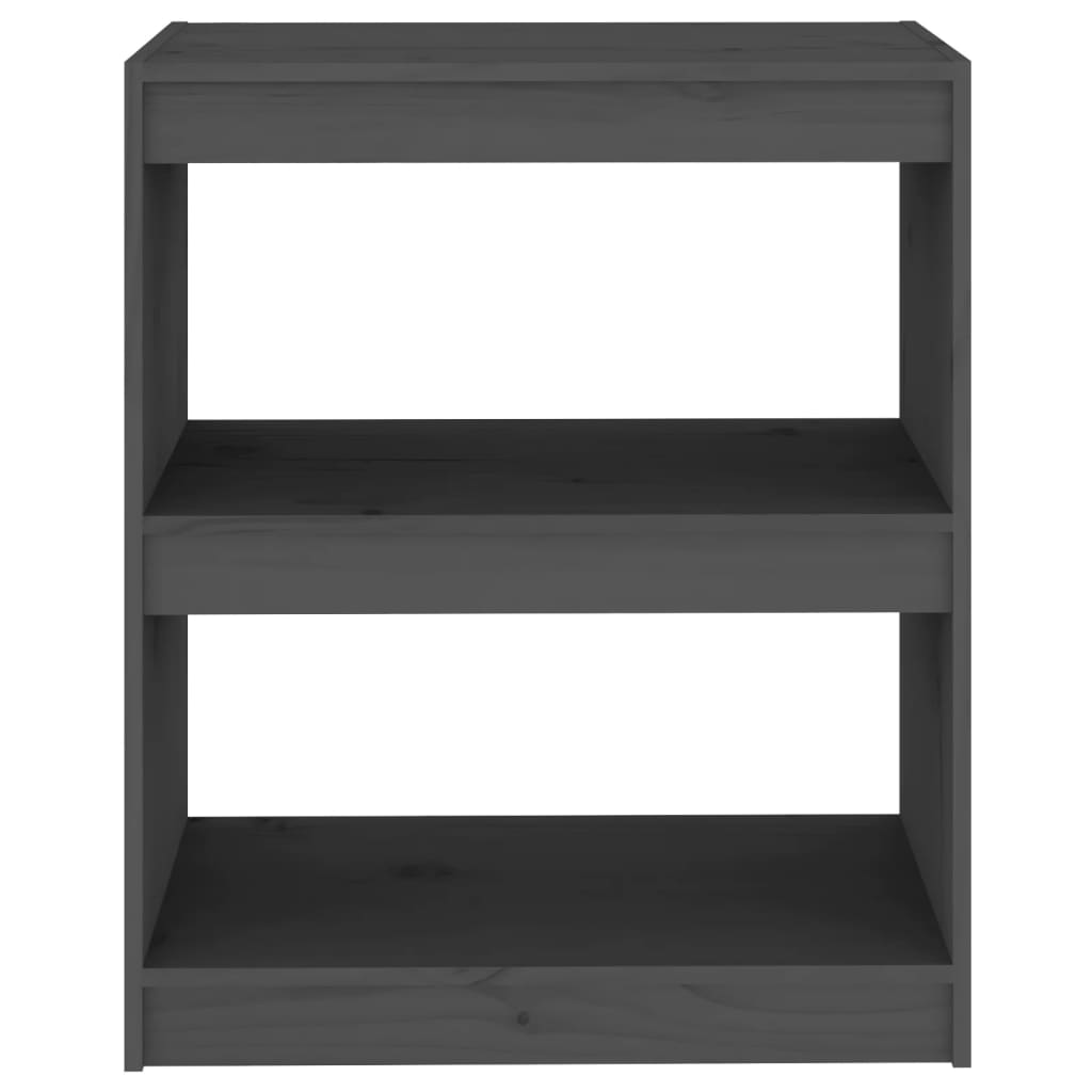 Kirjahylly/tilanjakaja harmaa 60x30x71,5 cm täysi mänty - Sisustajankoti.fi