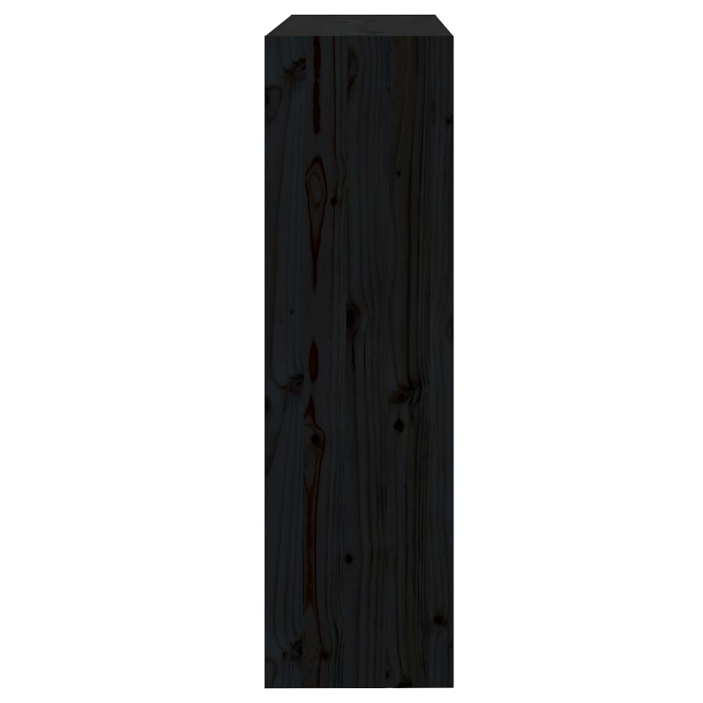 Kirjahylly/tilanjakaja musta 80x30x103,5 cm täysi mänty - Sisustajankoti.fi