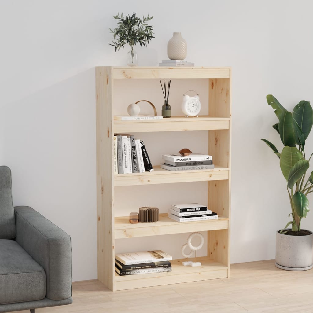 Kirjahylly/tilanjakaja 80x30x135,5 cm täysi mänty - Sisustajankoti.fi