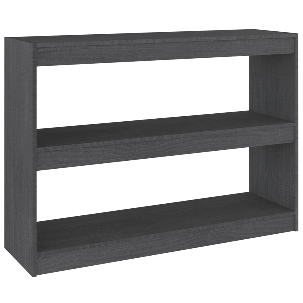 Kirjahylly/tilanjakaja harmaa 100x30x71,5 cm täysi mänty - Sisustajankoti.fi