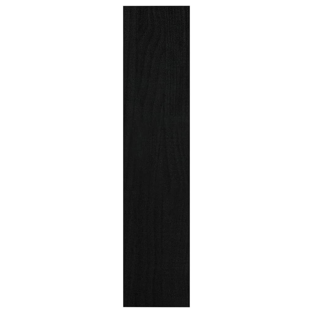 Kirjahylly/tilanjakaja musta 100x30x135,5 cm täysi mänty - Sisustajankoti.fi