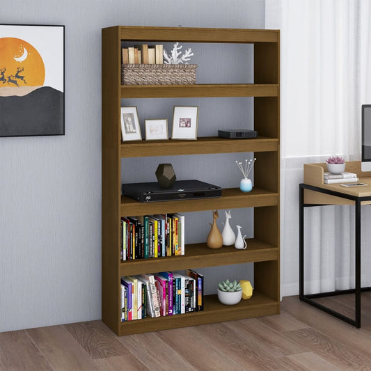Kirjahylly/tilanjakaja hunajanruskea 100x30x167,5cm täysi mänty - Sisustajankoti.fi