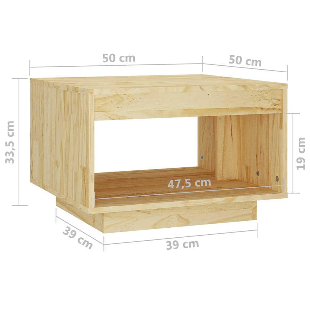 Sohvapöytä 50x50x33,5 cm täysi mänty - Sisustajankoti.fi