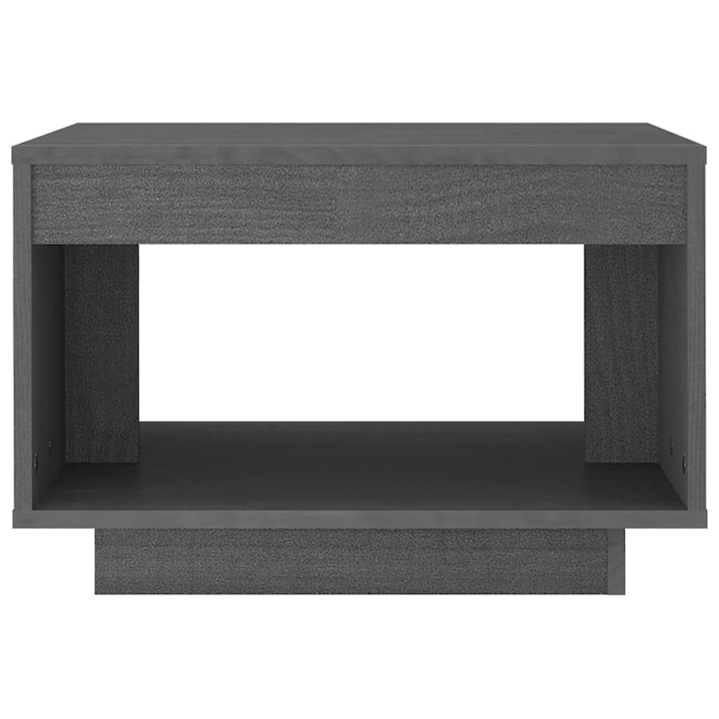 Sohvapöytä harmaa 50x50x33,5 cm täysi mänty - Sisustajankoti.fi