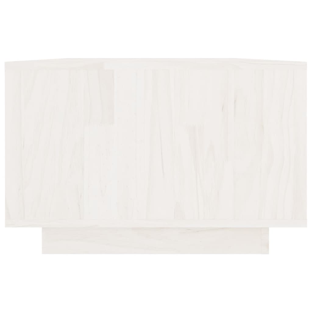 Sohvapöytä valkoinen 110x50x33,5 cm täysi mänty - Sisustajankoti.fi