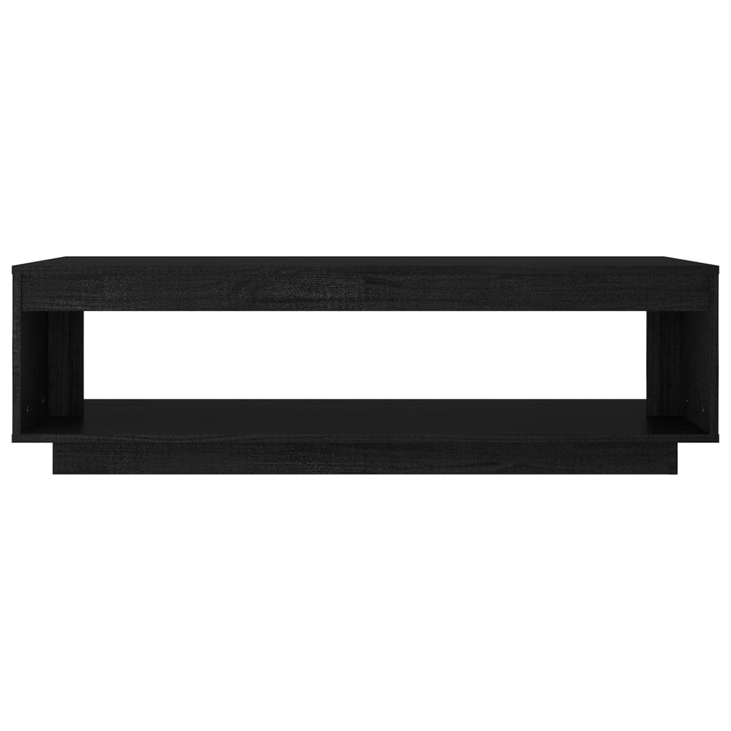 Sohvapöytä 110x50x33,5 cm täysi mänty musta - Sisustajankoti.fi